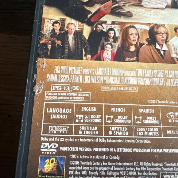 The Family Stone DVD Tested Working Rachel McAdams Rated Pg-13 - Picture 3 of 6